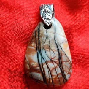 Boho Agate Gemstone Jasper Necklace Healing